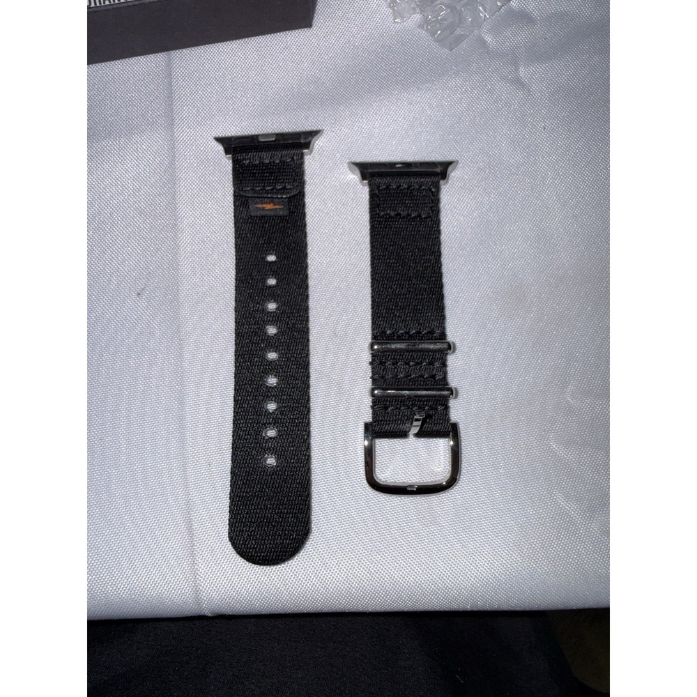 Shinola Detroit 20mm Nylon Watch Strap Black for Apple Watch (38-42mm)